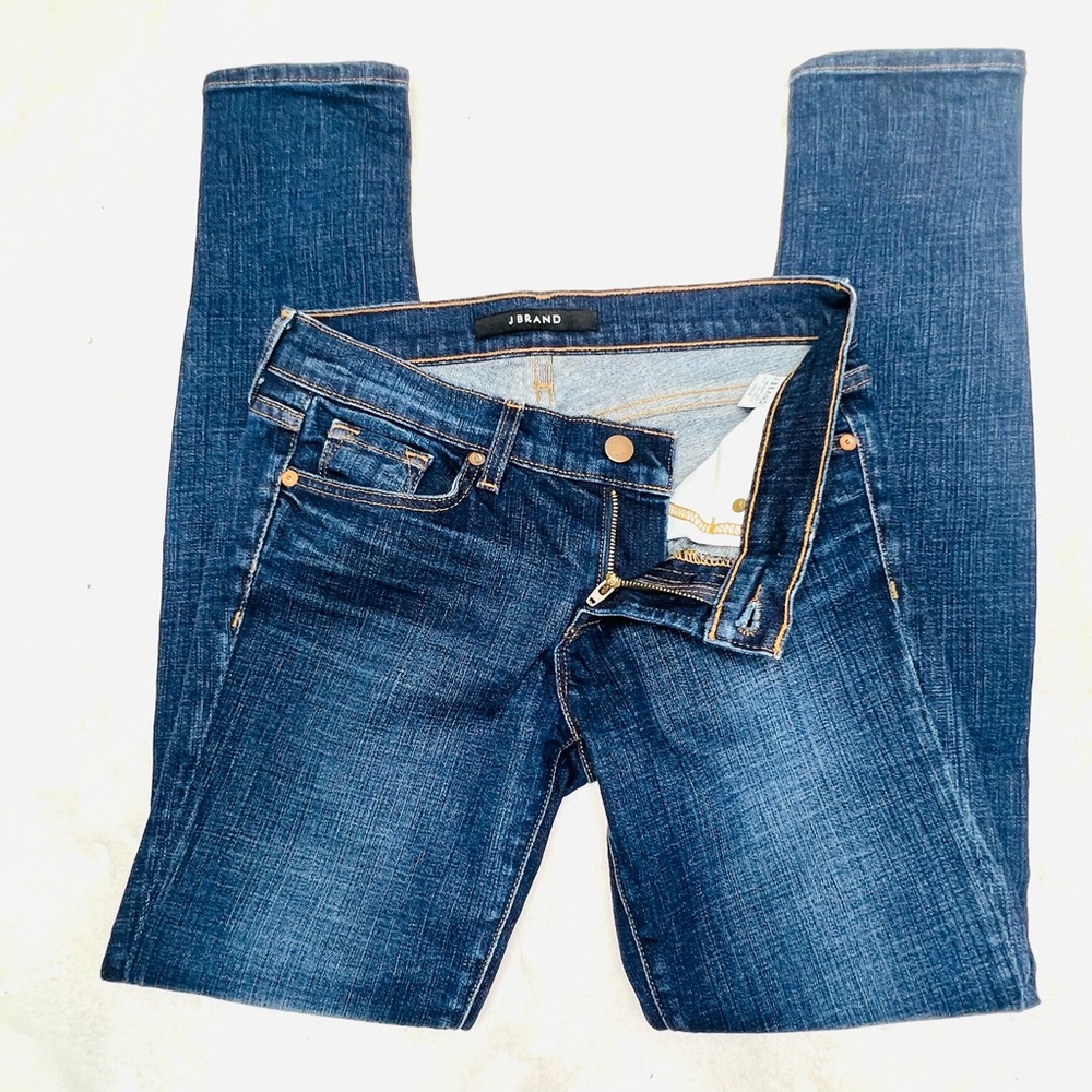 J BRAND Skinny Leg League Medium Wash Mid-Rise Skinny Jeans Denim Size 26 - Picture 8 of 11
